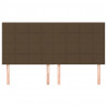 Cabeceira de cama 4 pcs tecido 90x5x78/88 cm castanho-escuro 3