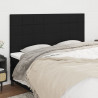 Cabeceira de cama 4 pcs tecido 100x5x78/88 cm preto 1