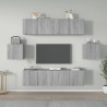 Set de muebles para TV 6 pzas madera contrachapada gris Sonoma 1