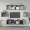 Set de muebles para TV 6 pzas madera contrachapada gris Sonoma 3