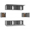 Set de muebles para TV 6 pzas madera contrachapada gris Sonoma 5