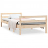 Estructura de cama madera maciza de pino 90x200 cm 2