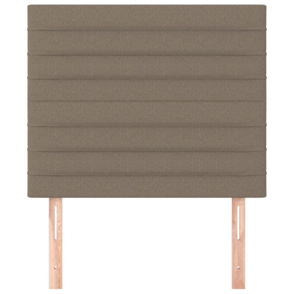 Cabeceira cama 2 pcs tecido 80x5x78/88 cm cinzento-acastanhado M 3