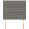 Cabeceira de cama 2 pcs tecido 100x5x78/88 cm cinzento-escuro 3