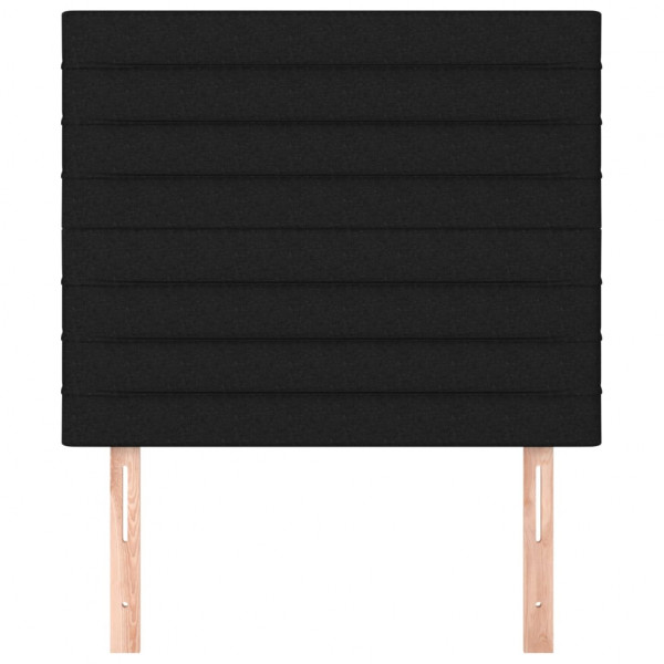 Cabeceros 2 unidades de tela negro 100x5x78/88 cm M 3