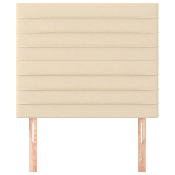 Cabeceira de cama 2 pcs tecido 100x5x78/88 cm creme M 3