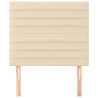 Cabeceira de cama 2 pcs tecido 100x5x78/88 cm creme 3