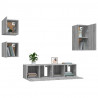 Set de muebles para TV 5 pzas madera contrachapada gris Sonoma 4