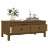 Mesa de centro madera maciza de pino marrón miel 100x50x40 cm 5