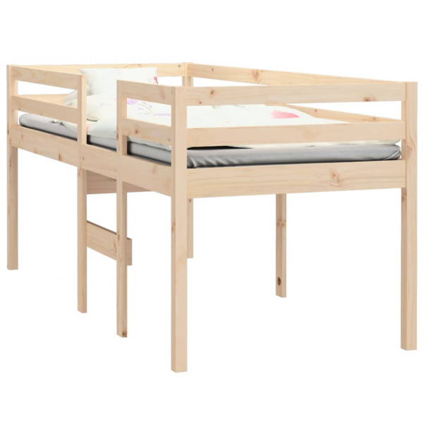 Cama alta madera maciza de pino 90x200 cm M 3