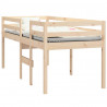 Cama alta madera maciza pino 80x200 cm 3