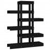 Soporte para plantas madera maciza pino negro 85x25x109.5 cm 2