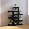 Soporte para plantas madera maciza pino negro 85x25x109.5 cm 3