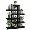Soporte para plantas madera maciza pino negro 85x25x109.5 cm 4