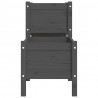Jardinera de madera de pino maciza gris 178.5x44x75 cm 5
