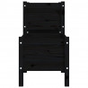 Jardinera de madera de pino maciza negra 178.5x44x75 cm 5