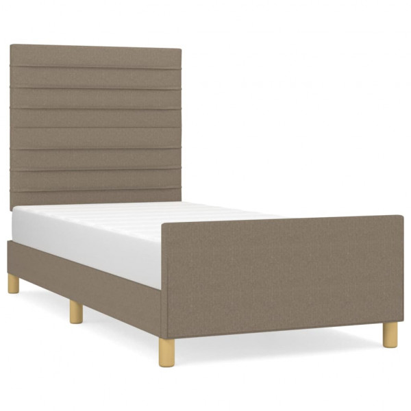 Estrutura cama sem colchão 90x200 cm tecido cinza-acastanhado M 2