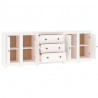 Aparador de madera maciza de pino blanco 230 x 35 x 80 cm 5
