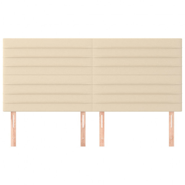 Cabeceira de cama 4 pcs tecido 80x5x78/88 cm creme M 3