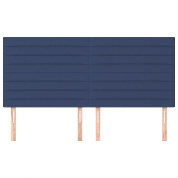 Cabeceira de cama 4 pcs tecido 100x5x78/88 cm azul M 3