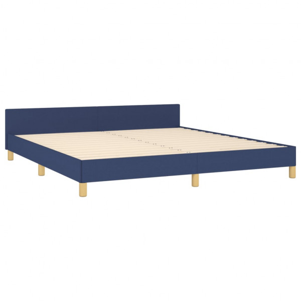 Estrutura de cama sem colchão 180x200 cm tecido azul M 5