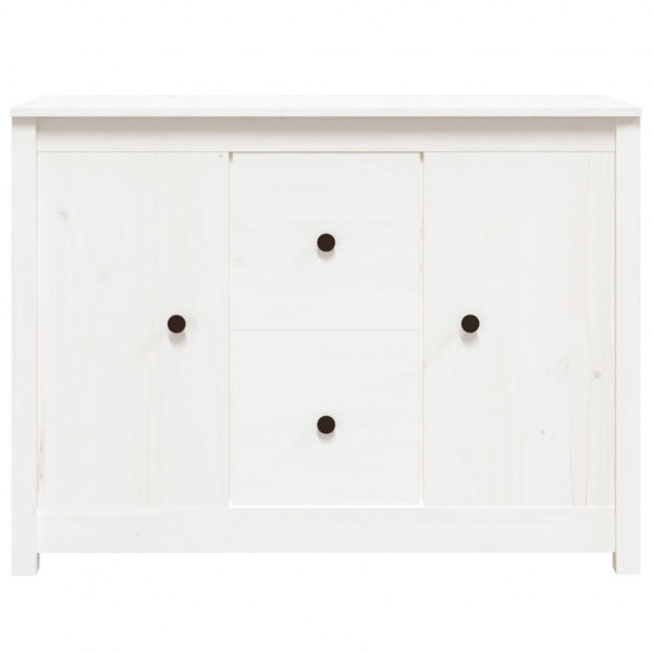 Aparador 100x35x74 cm madeira de pinho maciça branco M 3