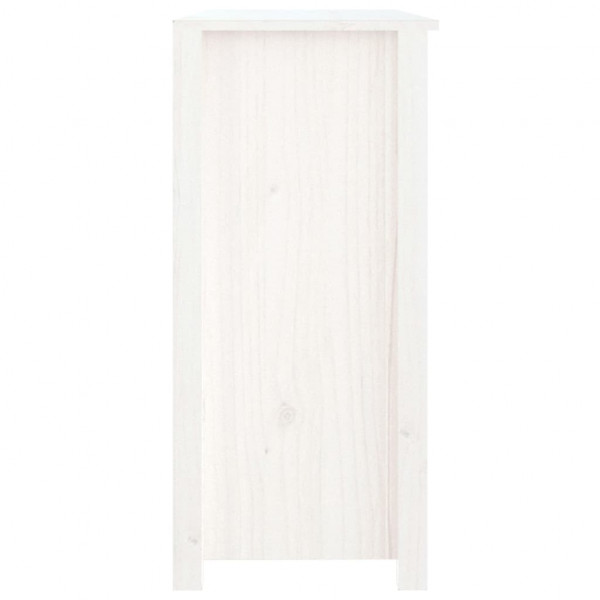 Aparador de madera maciza de pino blanco 100x35x74 cm M 4