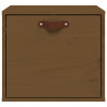 Armario de pared madera maciza de pino marrón miel 40x30x35 cm 3