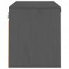 Armario de pared de madera maciza de pino gris 60x30x35 cm 4