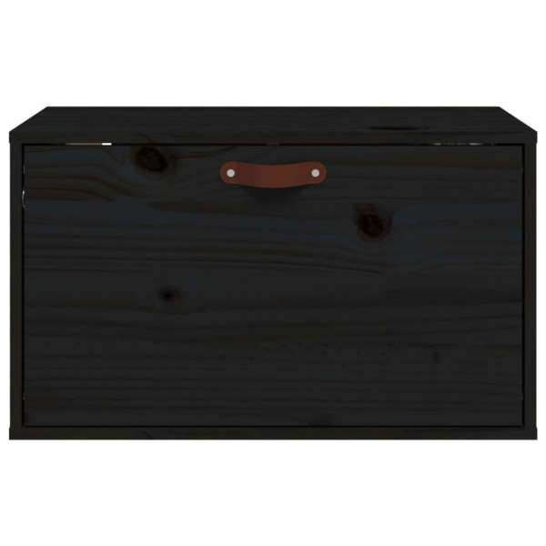 Armários de parede 60x30x35 cm pinho maciço preto M 3