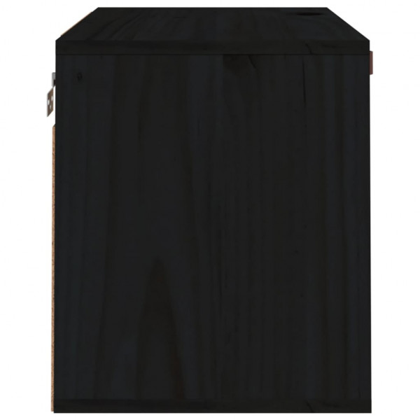 Armários de parede 60x30x35 cm pinho maciço preto M 4