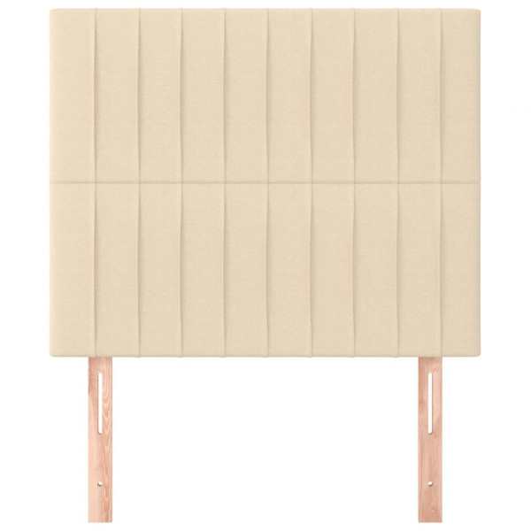 Cabeceira de cama 2 pcs tecido 80x5x78/88 cm creme M 3