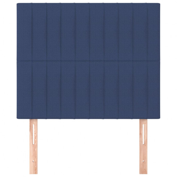 Cabeceira de cama 2 pcs tecido 80x5x78/88 cm azul M 3