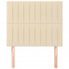 Cabeceira de cama 2 pcs tecido 100x5x78/88 cm creme 3