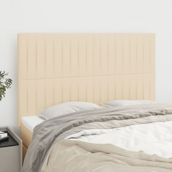 Cabeceros 4 unidades tela color crema 72x5x78/88 cm D