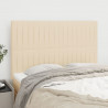 Cabeceira de cama 4 pcs tecido 72x5x78/88 cm creme 1
