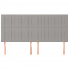 Cabeceira de cama 4 pcs tecido 80x5x78/88 cm cinzento-claro 3