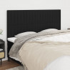 Cabeceira de cama 4 pcs tecido 80x5x78/88 cm preto 1