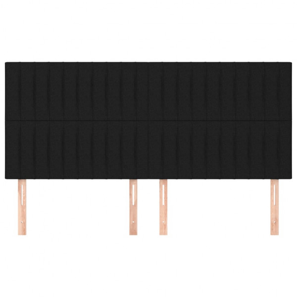 Cabeceira de cama 4 pcs tecido 100x5x78/88 cm preto M 3