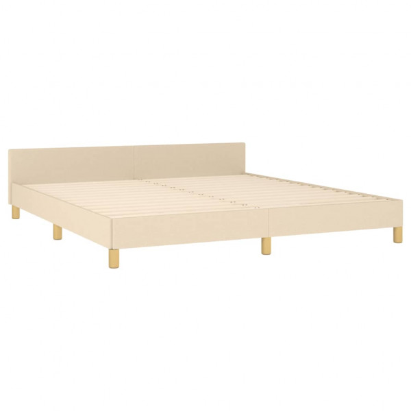 Estrutura de cama sem colchão 180x200 cm tecido cor creme M 5