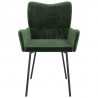 Sillas de comedor 2 unidades terciopelo verde oscuro 5