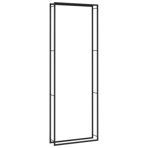 Suporte para lenha 110x28x312 cm aço preto mate H