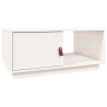 Mesa de centro 80x80x35.5 cm madeira de pinho maciça branco 2