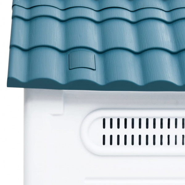 Casota para cães 57x68x66 cm polipropileno azul M 5