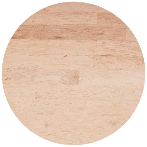 Superficie de mesa redonda madera de roble sin tratar Ø50x1.5cm M 2