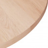 Superficie de mesa redonda madera de roble sin tratar Ø50x1.5cm 3
