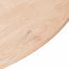 Superficie de mesa redonda madera de roble sin tratar Ø60x1.5cm 3