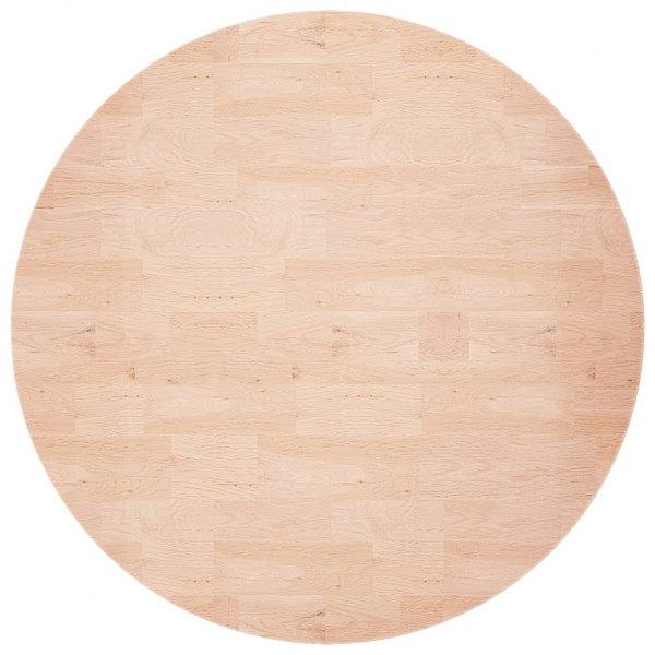 Superficie de mesa redonda madera de roble sin tratar Ø70x1.5cm M 2