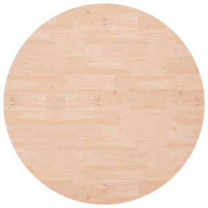 Superficie de mesa redonda madera de roble sin tratar Ø90x1.5cm H