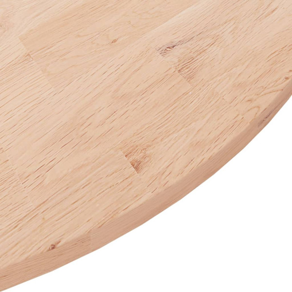 Superficie de mesa redonda madera de roble sin tratar Ø90x1.5cm M 3